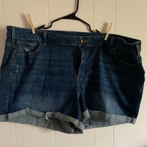 Lane Bryant size 28 boyfriend style blue Jean shorts